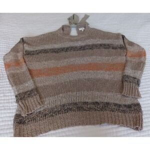 EASEL Anthropologie Sweater Fuzzy‎ Ribbon Tie Back SiZE S